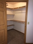 good picture of the many shelves in the walk in closets